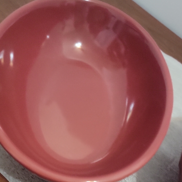 Set Of 2 Longaberger Paprika Red Oval Serving Bowls - Picture 6 of 7